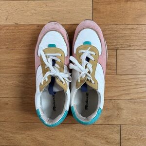 Madewell Colorblock Suede-Trim Sneakers in size 10
